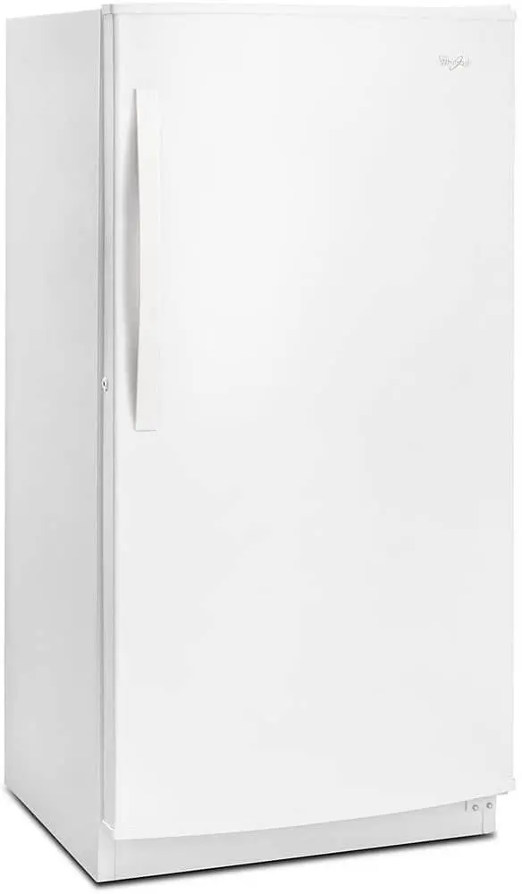 Whirlpool 15.7 Cu. Ft. Frost-Free Upright Freezer – Electronic Temperature Control, Spacious Interior, White Finish