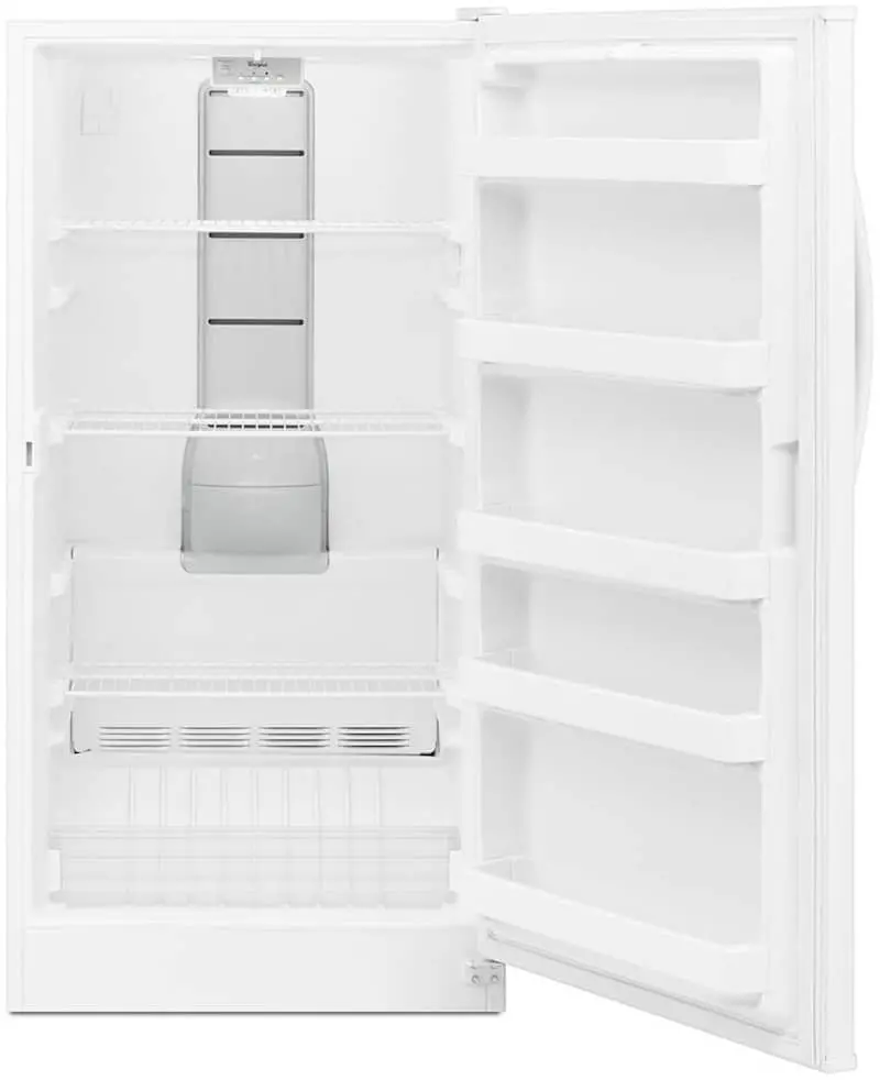 Whirlpool 15.7 Cu. Ft. Frost-Free Upright Freezer – Electronic Temperature Control, Spacious Interior, White Finish