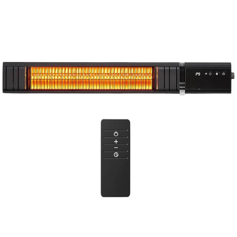 WiFi-Enabled 1500W Wall-Mounted Infrared Patio Heater with App & Remote