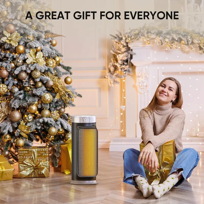 WiFi-Enabled Smart PTC Space Heater – 1500W, 90° Oscillation, 5 Heating Modes & Dual Safety Protection