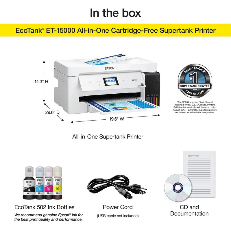 Wireless Color All-in-One Printer – Portable Inkjet with Scanning, Copying & Mobile Printing Support