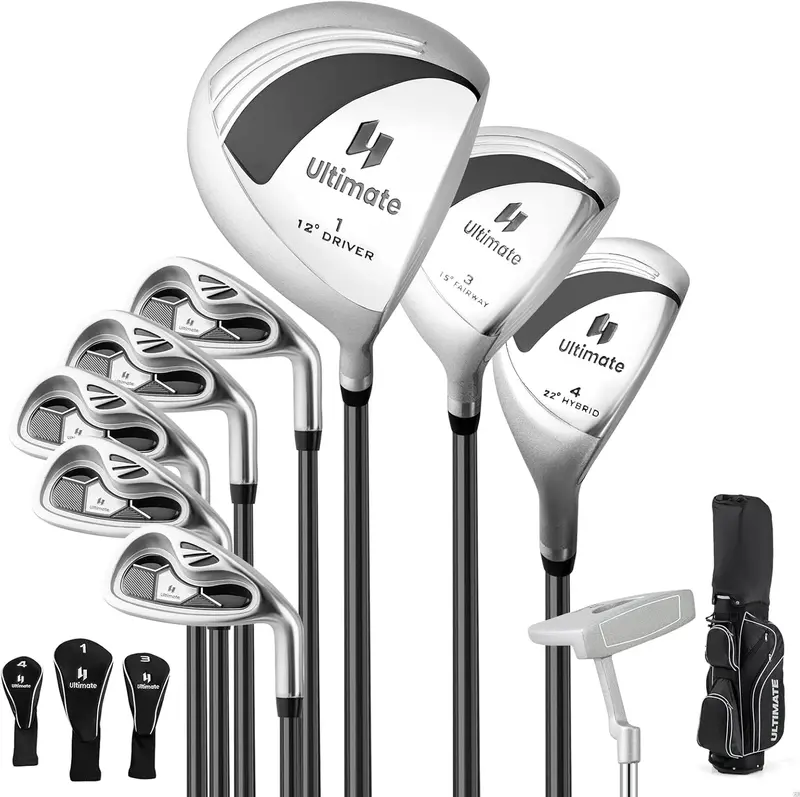 Women's Complete Golf Club Set — 9-Piece Starter Kit with Rolling Cart Bag