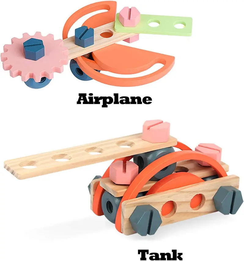 Wooden Children's Tool Workbench with Play Tools – Educational Construction Toy for Kids