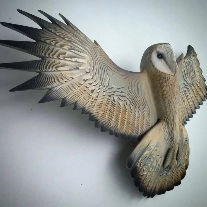 Wooden Owl Wall Art – Handcrafted ‘Majestic’ Bird Décor for Living Spaces
