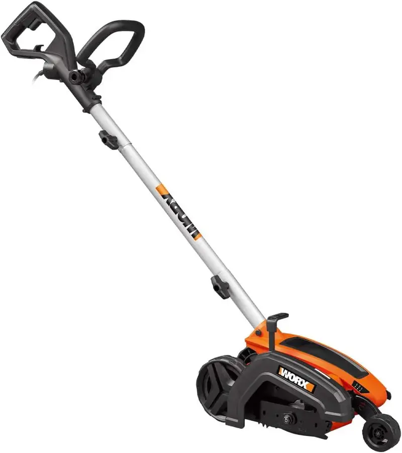 Worx WG801 12-Amp Electric Lawn Edger – 7.5-Inch Cutting Width, Adjustable Depth, Trenching & Edging Functions