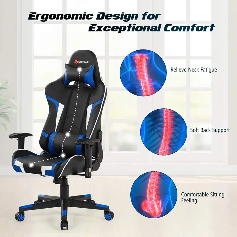 X-Frame Esports Desk and PVC Racing Chair Combo for Gamers