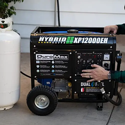 XP12000EH Dual-Fuel Generator – 12,000W Output, 457cc EPA/CARB-Compliant Engine (Gas or Propane)