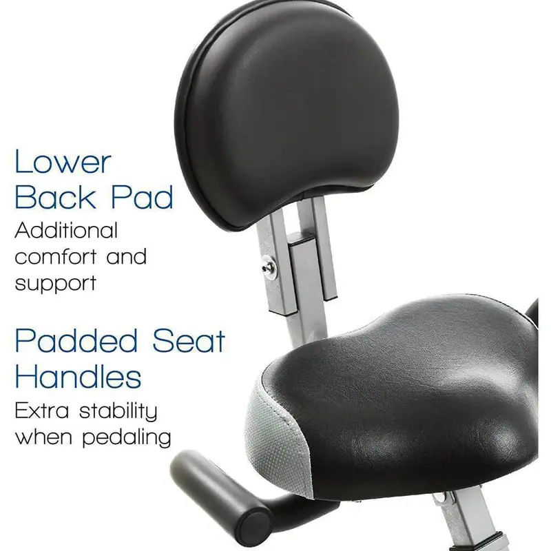 XTERRA FB350 Folding Exercise Bike – Silver Frame, Magnetic Resistance, Bluetooth-Compatible Fitness Tracker 2