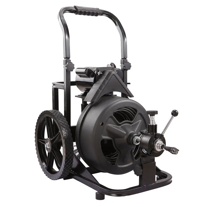 XtremepowerUS 100-Foot Electric Drain Auger with Attachments – Commercial-Grade Sewer Snake