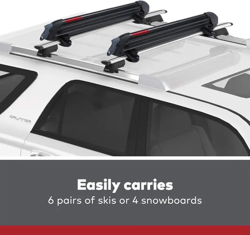 Yakima PowderHound 6 Rooftop Ski & Snowboard Carrier – Quiet Mount, Universal Fit