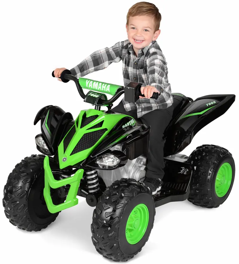Yamaha Raptor 12V Ride-On ATV – Kids’ Electric Quad, 3+ Years, 5 MPH Max Speed, Realistic Design