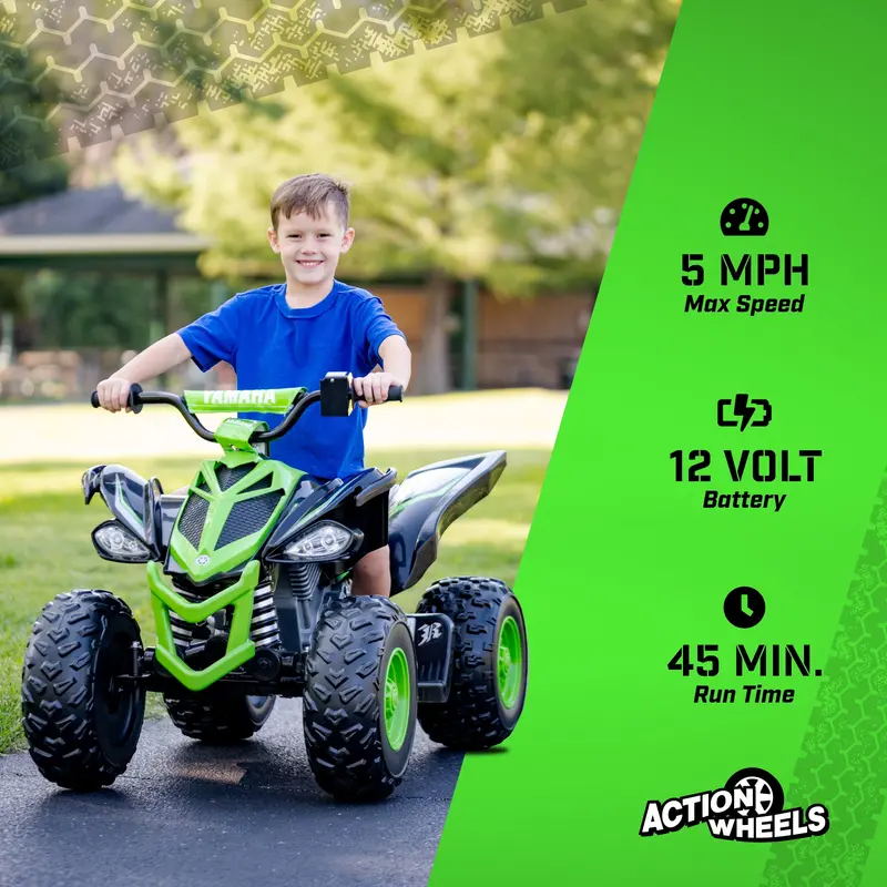 Yamaha Raptor 12V Ride-On ATV – Kids’ Electric Quad, 3+ Years, 5 MPH Max Speed, Realistic Design 2