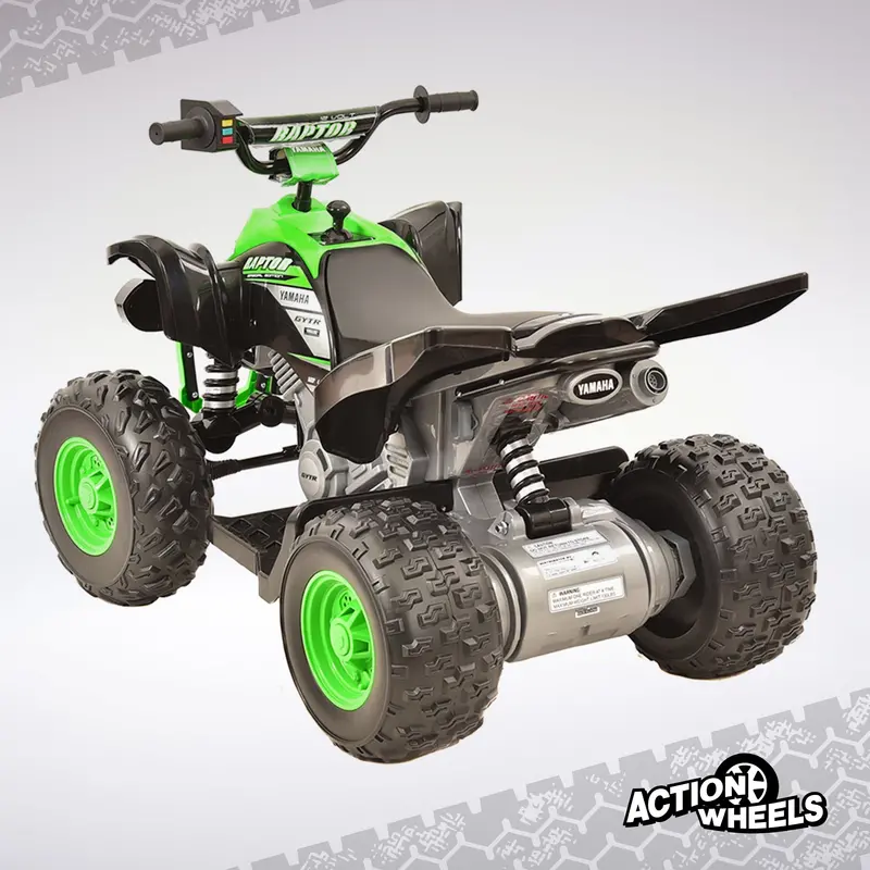 Yamaha Raptor 12V Ride-On ATV – Kids’ Electric Quad, 3+ Years, 5 MPH Max Speed, Realistic Design