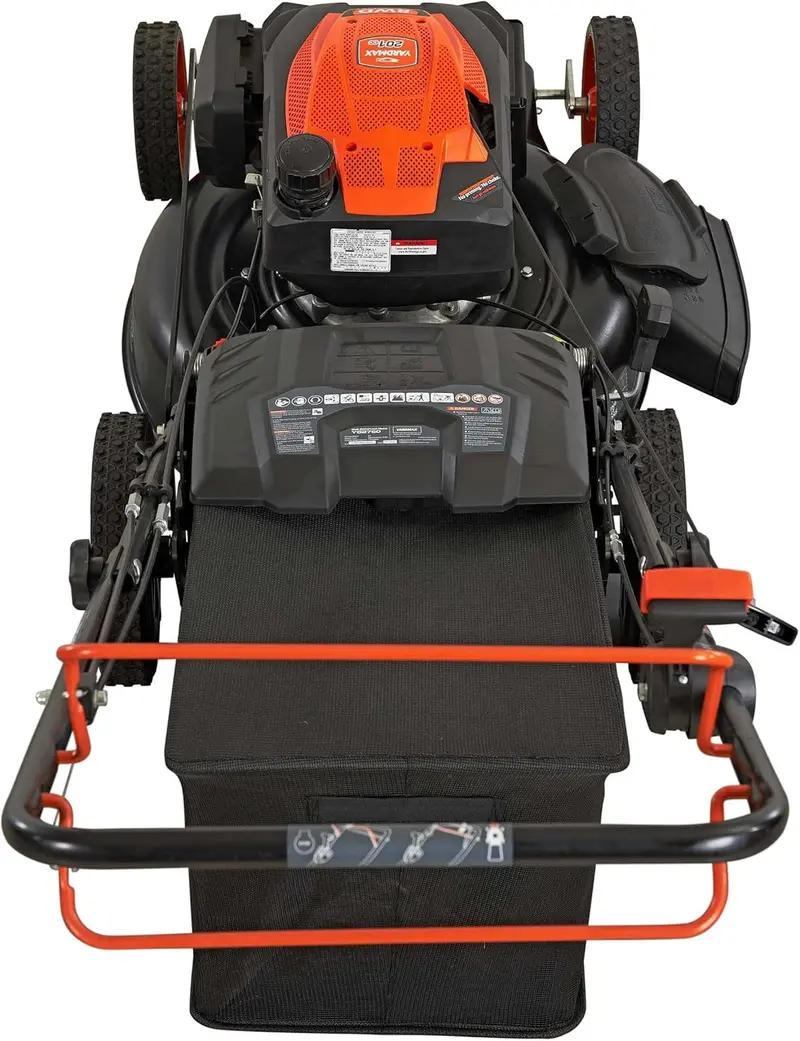 YARDMAX 22-Inch Gas-Powered Self-Propelled Lawn Mower – 201cc Engine, 6-Speed CVT Transmission, Rear-Wheel Drive, and 3-in-1 Cutting System