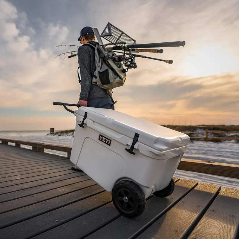 YETI Tundra Haul Wheeled Cooler – 65-Quart Capacity, Navy Blue, Built for Rugged Transport