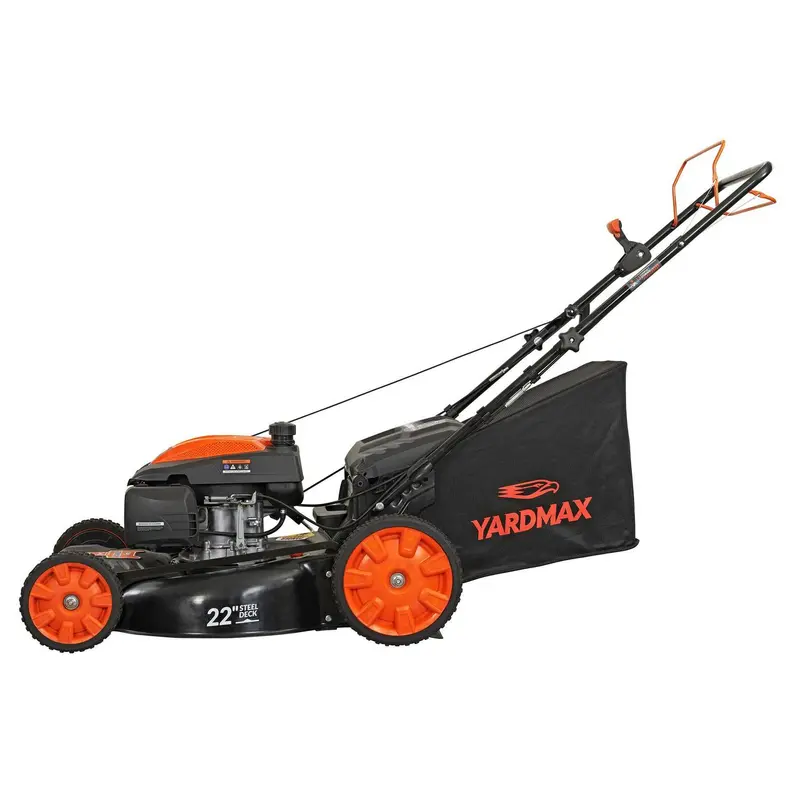 YG2860 Gas Lawn Mower – 22" Self-Propelled, 201cc CVT Drive, High-Wheel 3-in-1 Functionality
