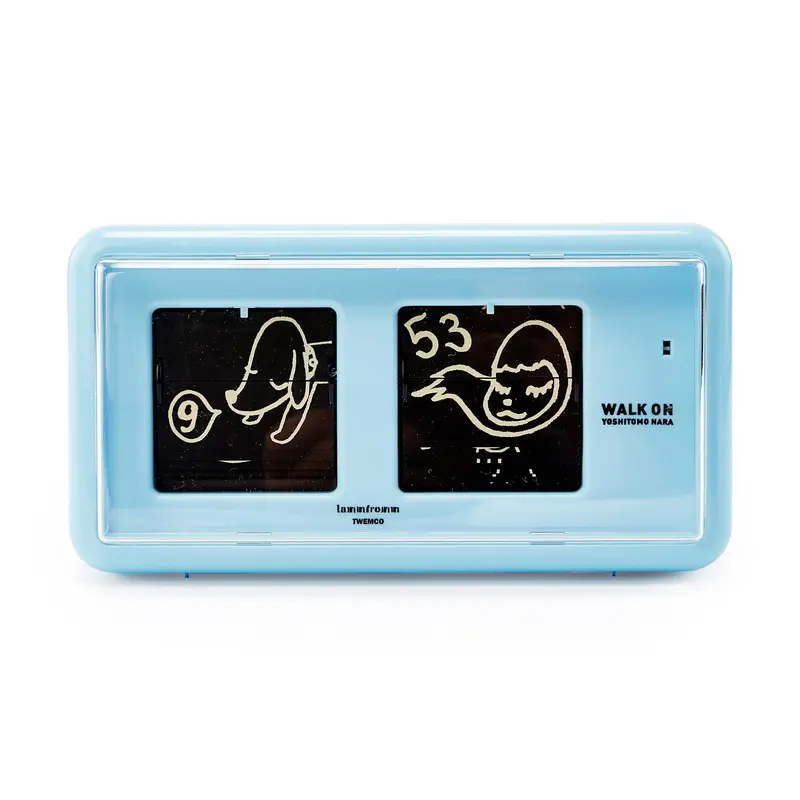 Yoshitomo Nara Blue Walk On Flip Clock