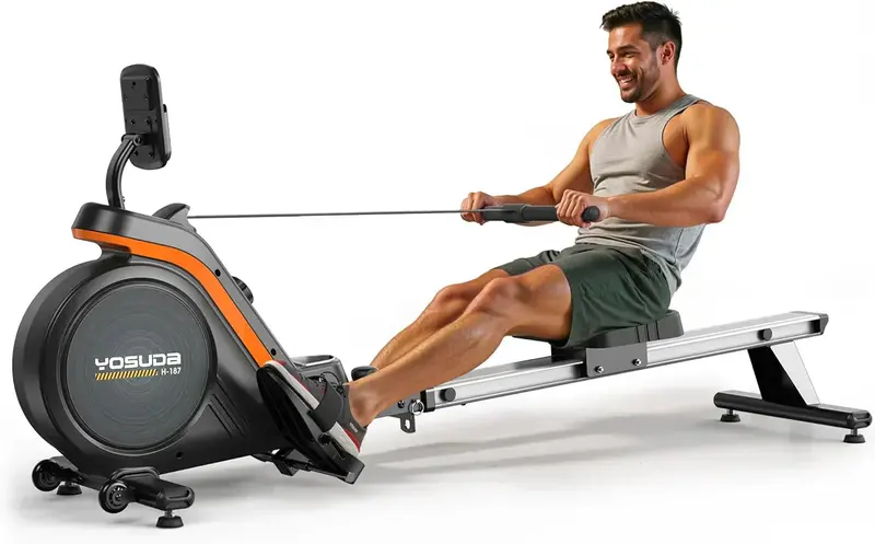 YOSUDA Bluetooth-Enabled Magnetic Rowing Machine for Home Workouts
