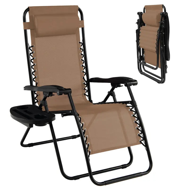 Zero Gravity Folding Lounge Chair – Reclining Ergonomic Patio Lounger