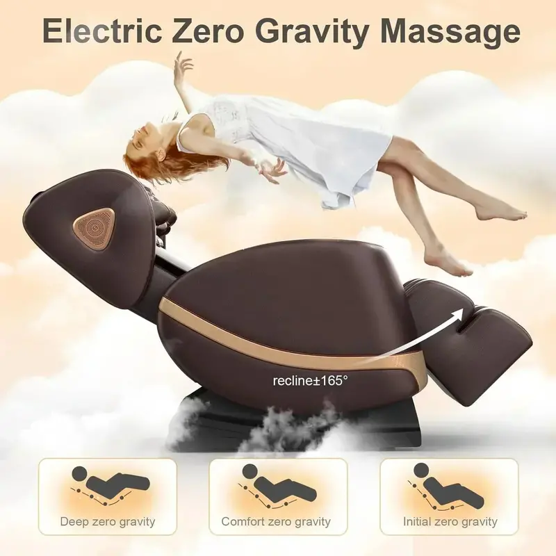 Zero Gravity Full-Body Massage Chair – 10-Point Roller System & Heated Foot Therapy