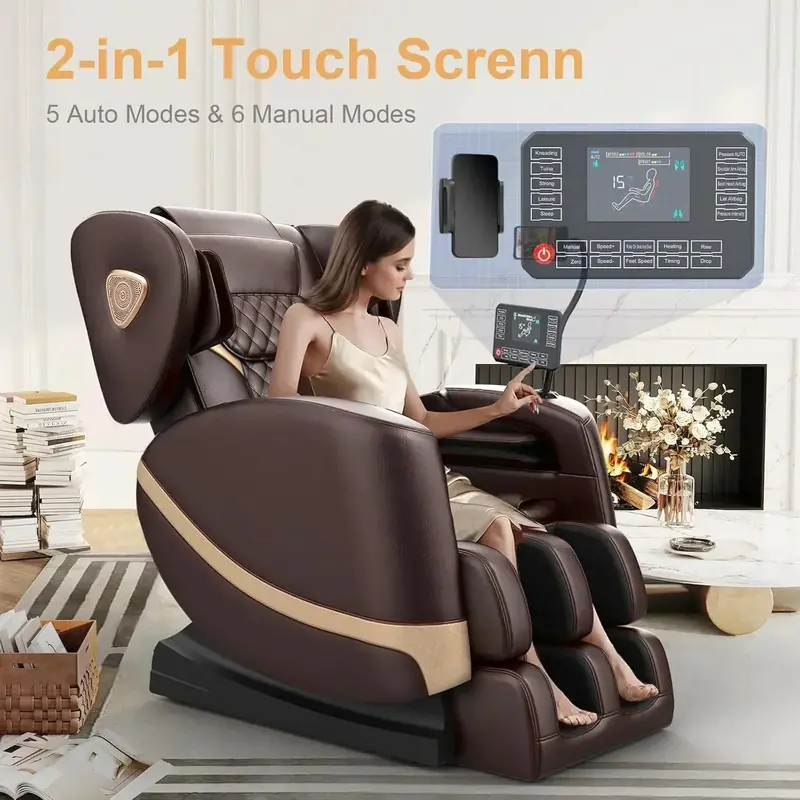Zero Gravity Full-Body Massage Chair – 10-Point Roller System & Heated Foot Therapy