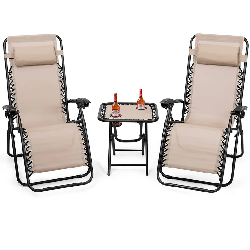 Zero Gravity Recliner Chair Set – Dual Lounge Chairs with Ergonomic Support and Footrests