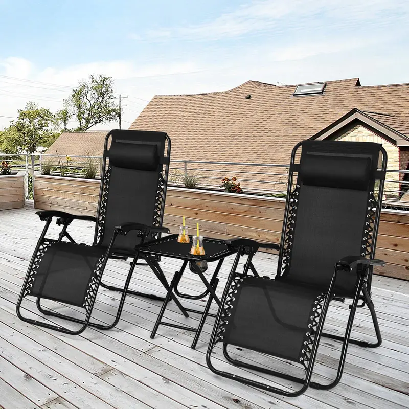 Zero Gravity Recliner Chair Set – Dual Lounge Chairs with Ergonomic Support and Footrests