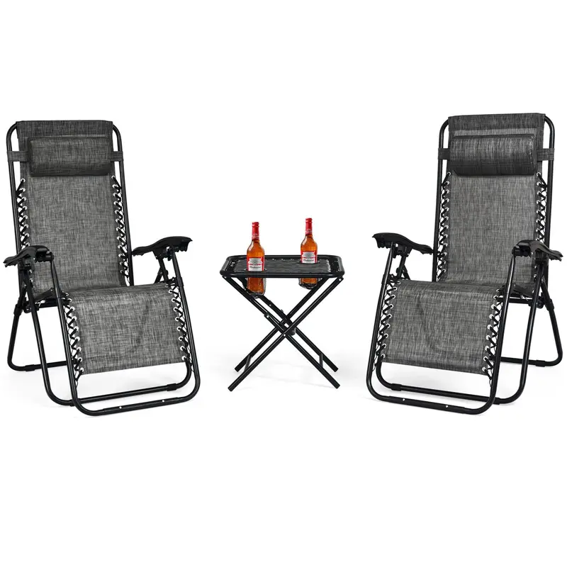 Zero Gravity Recliner Chair Set – Dual Lounge Chairs with Ergonomic Support and Footrests