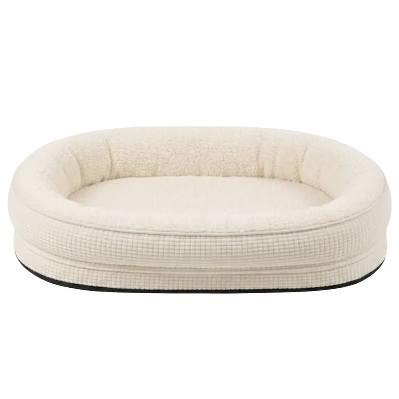 Zippered Removable-Cover Pet Bed with Elevated Bolster Edging 5