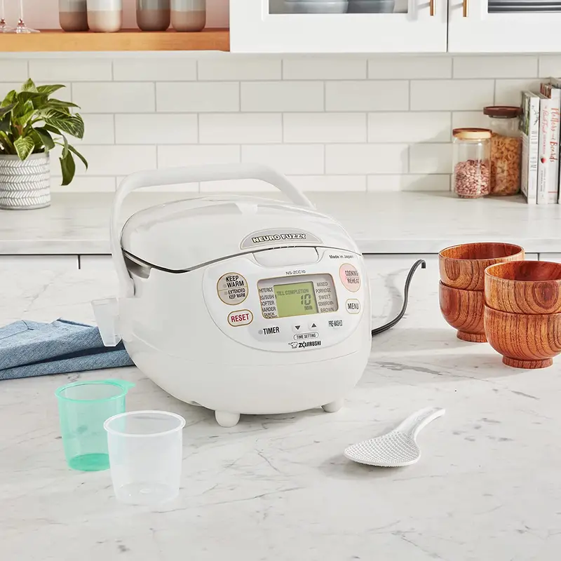 Zojirushi Neuro Fuzzy Rice Cooker – 5.5-Cup Premium Model Made in Japan (White)