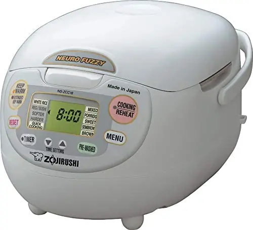 Zojirushi Neuro Fuzzy Rice Cooker – 5.5-Cup Premium Model Made in Japan (White)